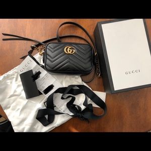 Gucci Mini Marmont Camera Bag with Full Set